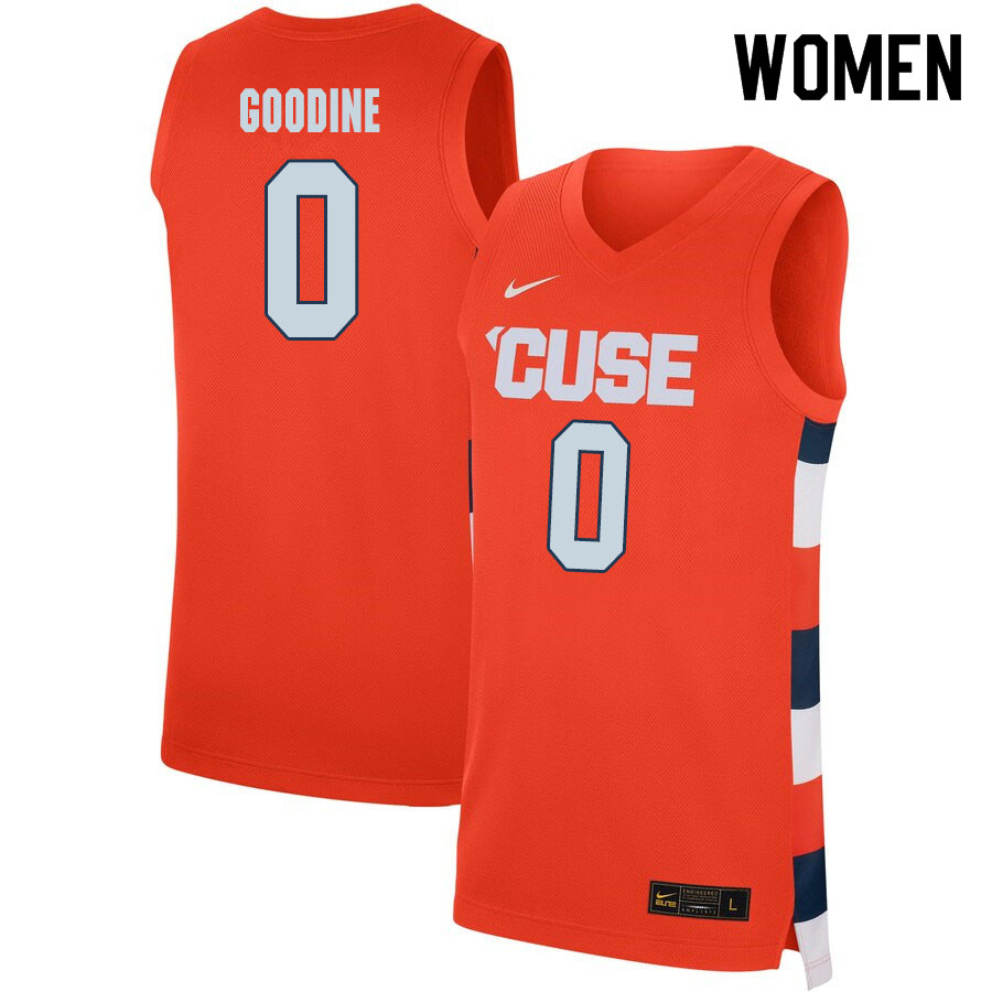 2020 Women #0 Brycen Goodine Syracuse Orange College Basketball Jerseys Sale-Orange